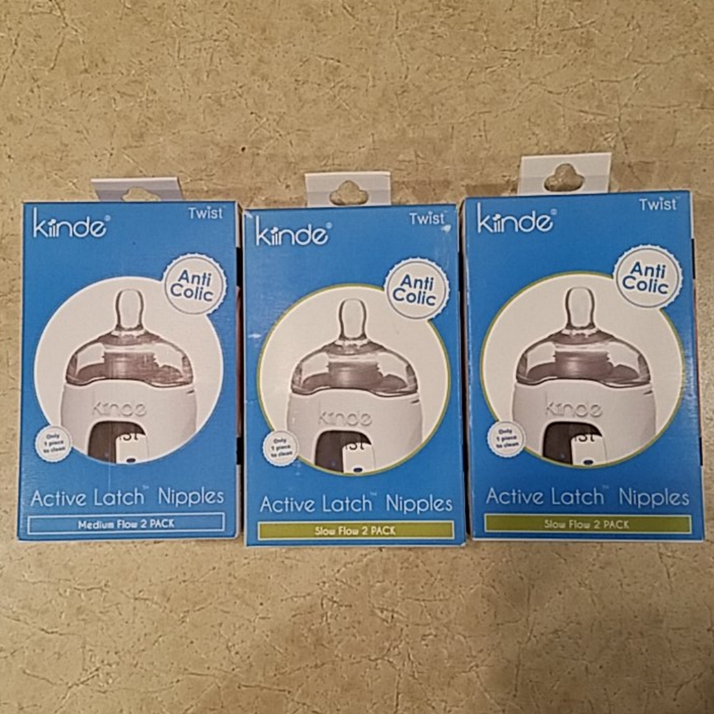 Kiinde active latch nipples slow and medium flow